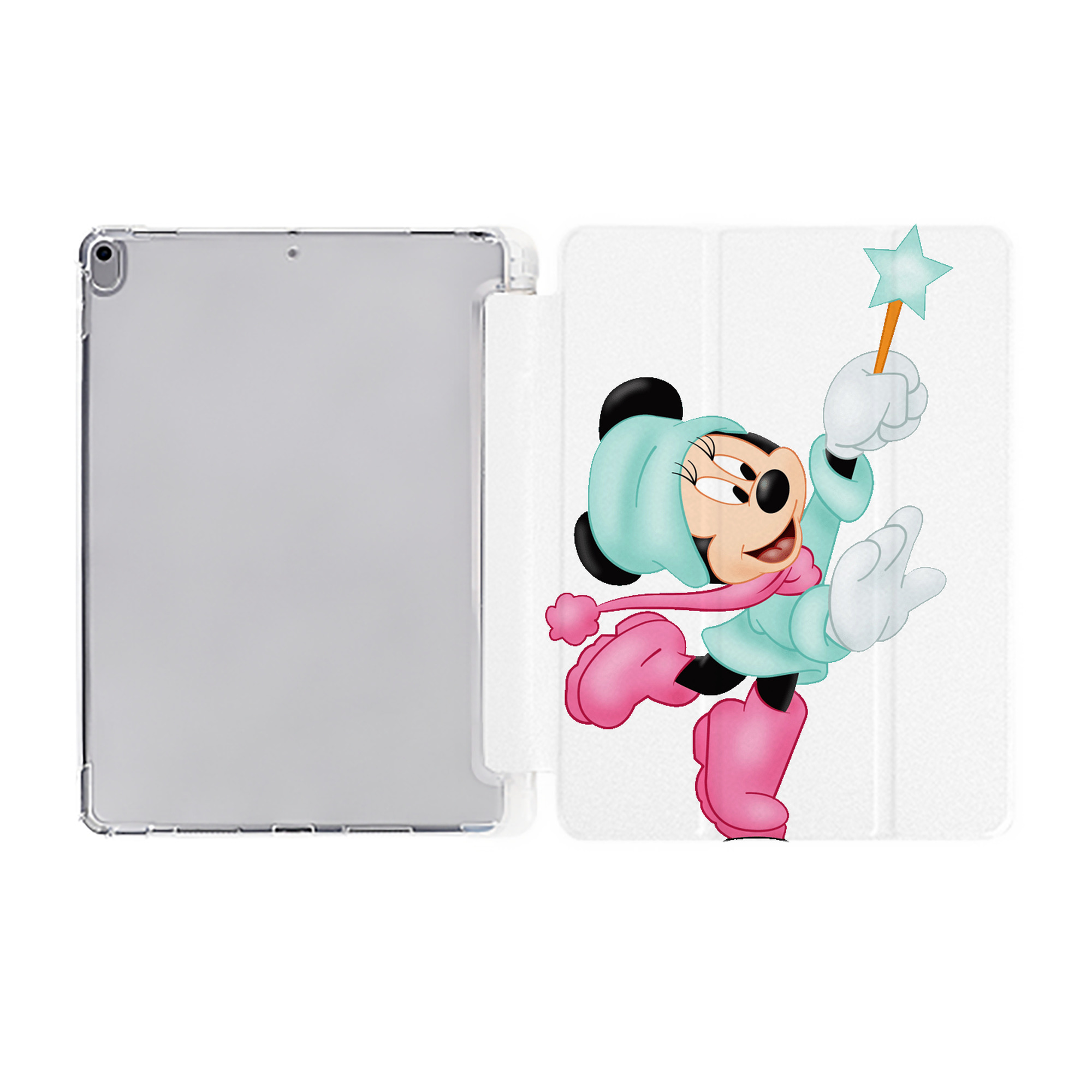 ミッキーマウス Mickey Mouse IPad ケース ペン収納付き 三つ折りスタンド PUレザー×シリコン 対応機種9.5/10.5/10.9インチ